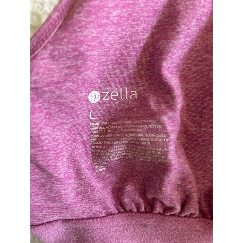 Athlectic Top Sz L Built In Bra By Zella Pink Color - Picture 3 of 4